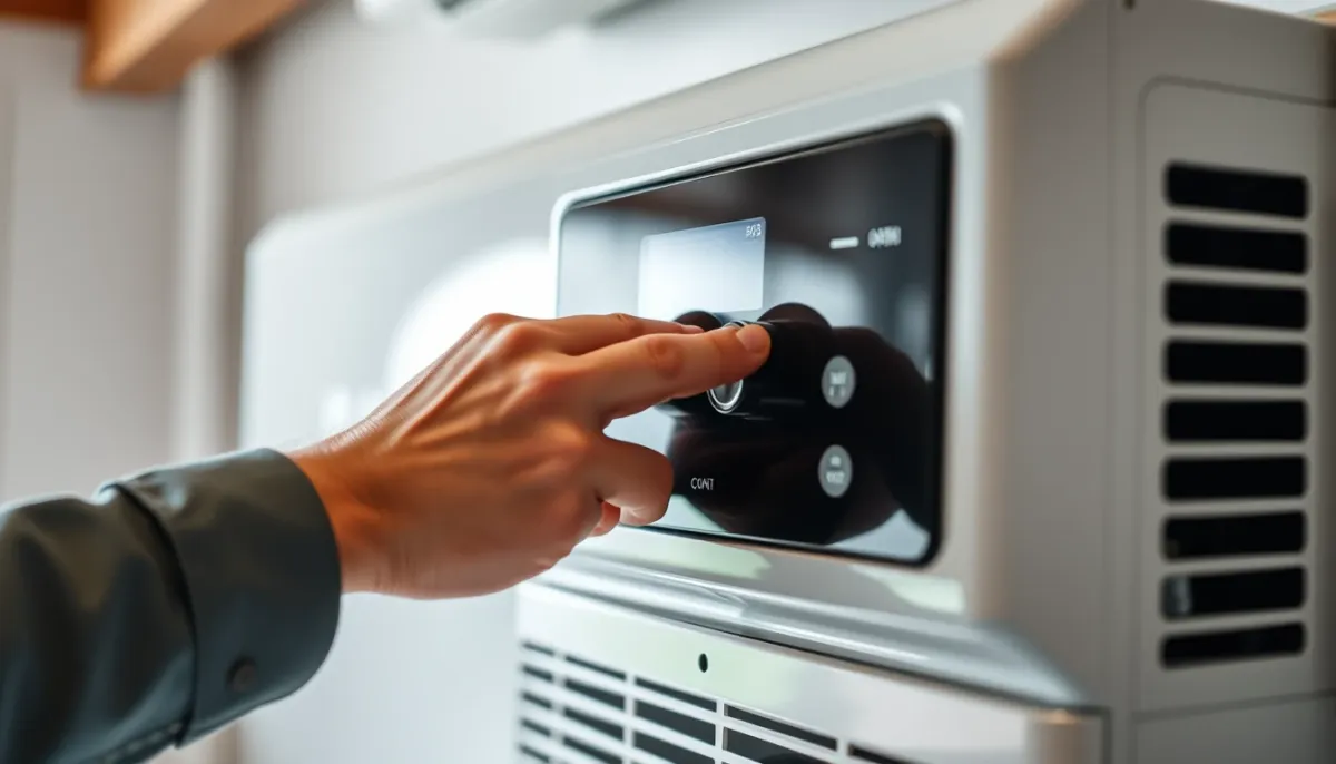 Réglage du panneau de contrôle d'une pompe à chaleur air/eau