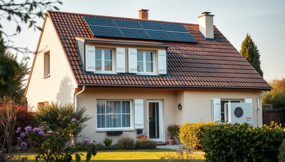 Maison individuelle en Île-de-France équipée d'un chauffe-eau solaire et thermodynamique