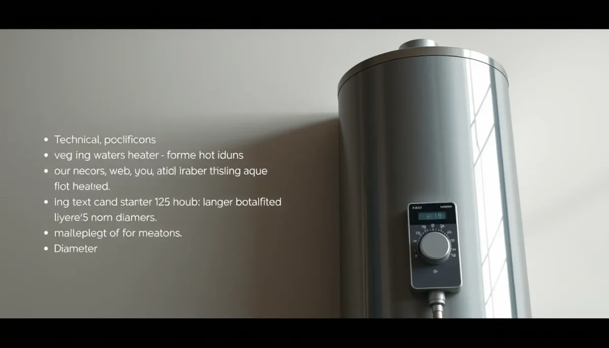 Vue en contre-plongée d'un chauffe-eau thermodynamique 300 litres montrant ses dimensions